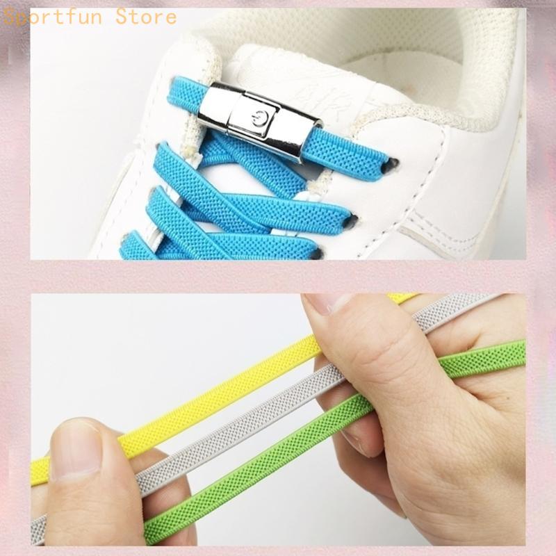 No Tie Elastic Shoelaces Flat  - Lace Replacement Flat avaliação e preço