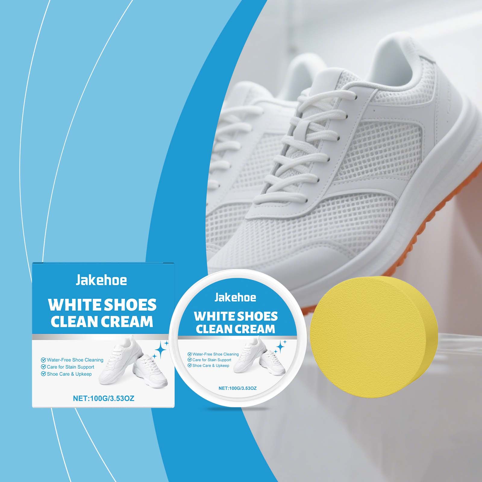 White Shoe Cleaner Cream Sneak - Sneaker Care Whitener avaliação e preço