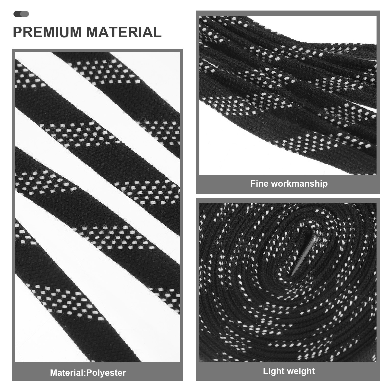 1Pair Ice Skates Laces All Pur - Lace Replacement Flat avaliação e preço