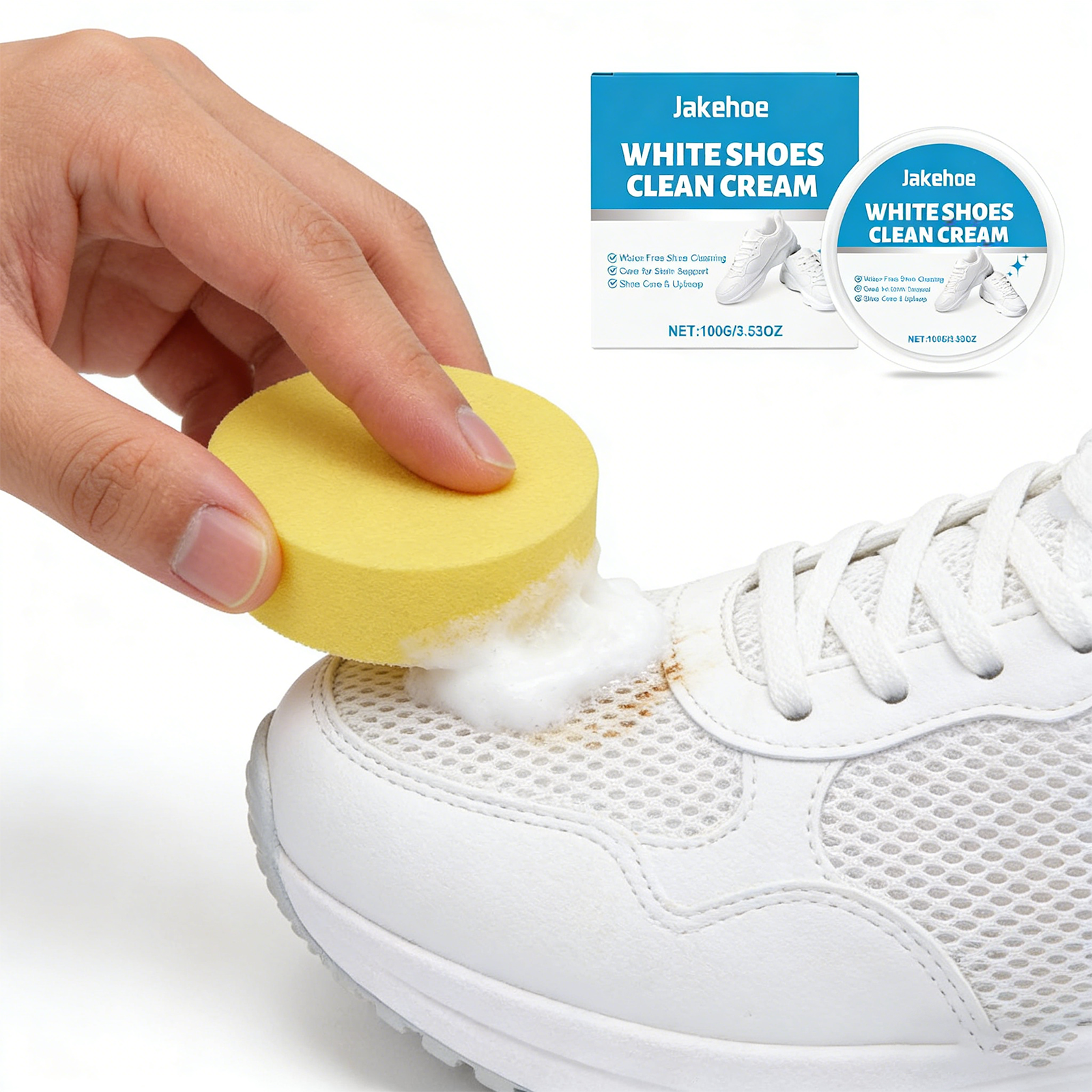 White Shoe Cleaner Cream Sneak - Sneaker Care Whitener avaliação e preço
