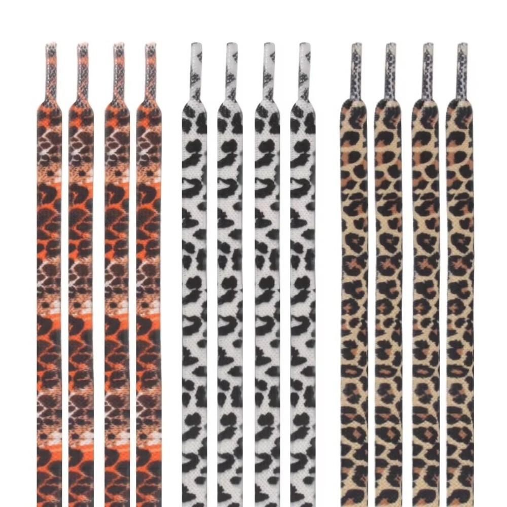 1Pair 120CM Fashion Leopard Pr - Lace Replacement Flat avaliação e preço