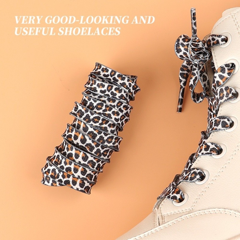 1Pair 120CM Fashion Leopard Pr - Lace Replacement Flat avaliação e preço