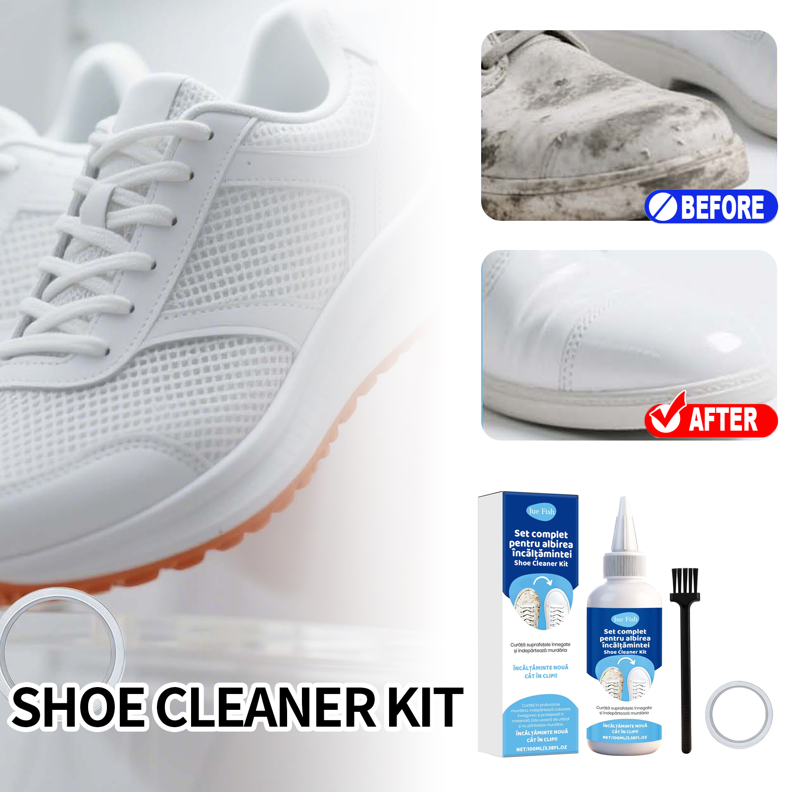 Shoes Whitening Gel Kit With T - Sneaker Care Whitener avaliação e preço