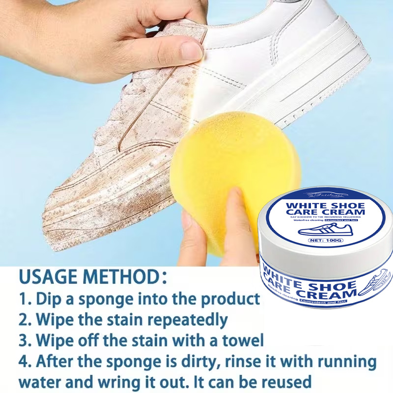 White Sneaker Care Cream with  - Sneaker Care Whitener avaliação e preço