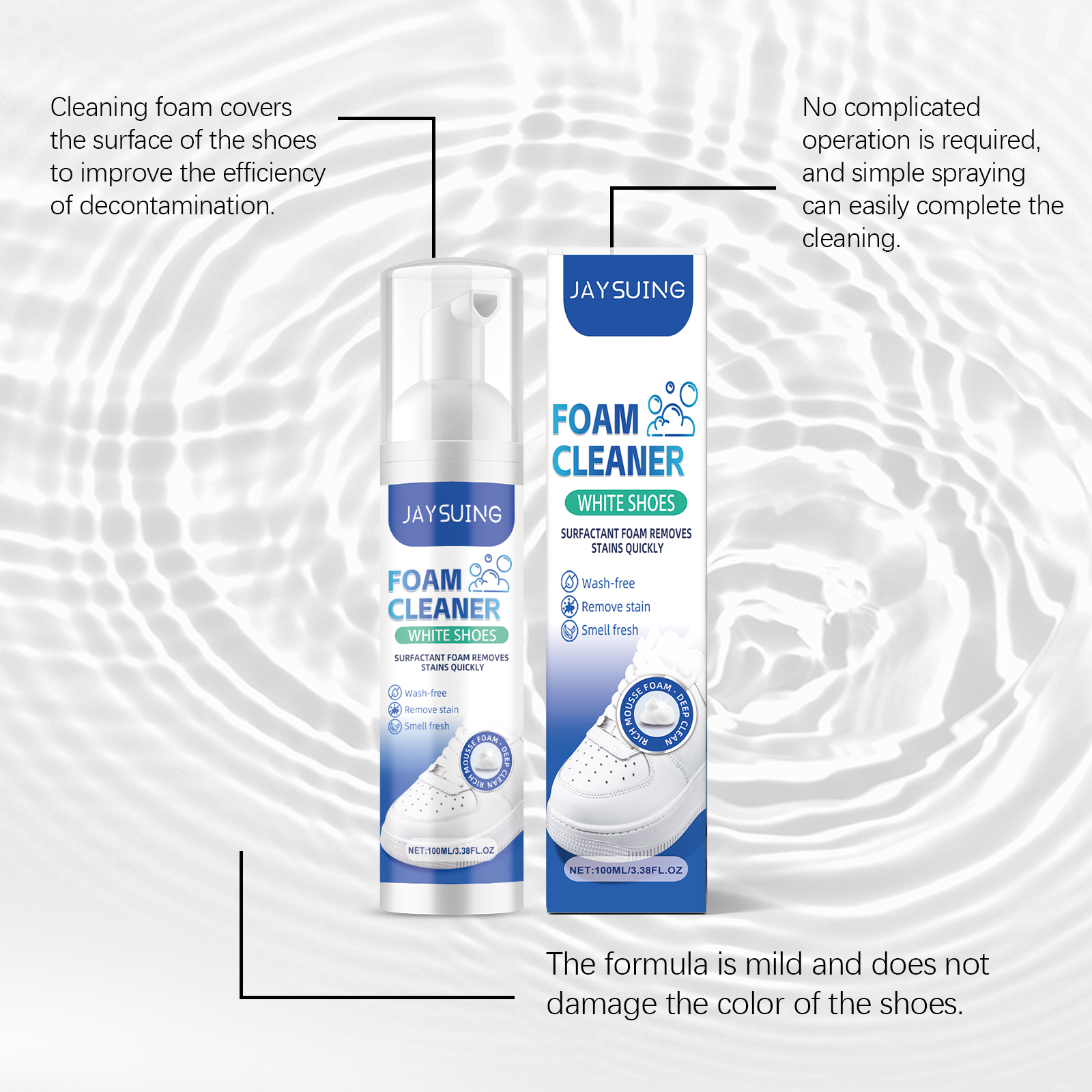 White Shoes Foam Cleaner No Ri - Sneaker Care Whitener avaliação e preço