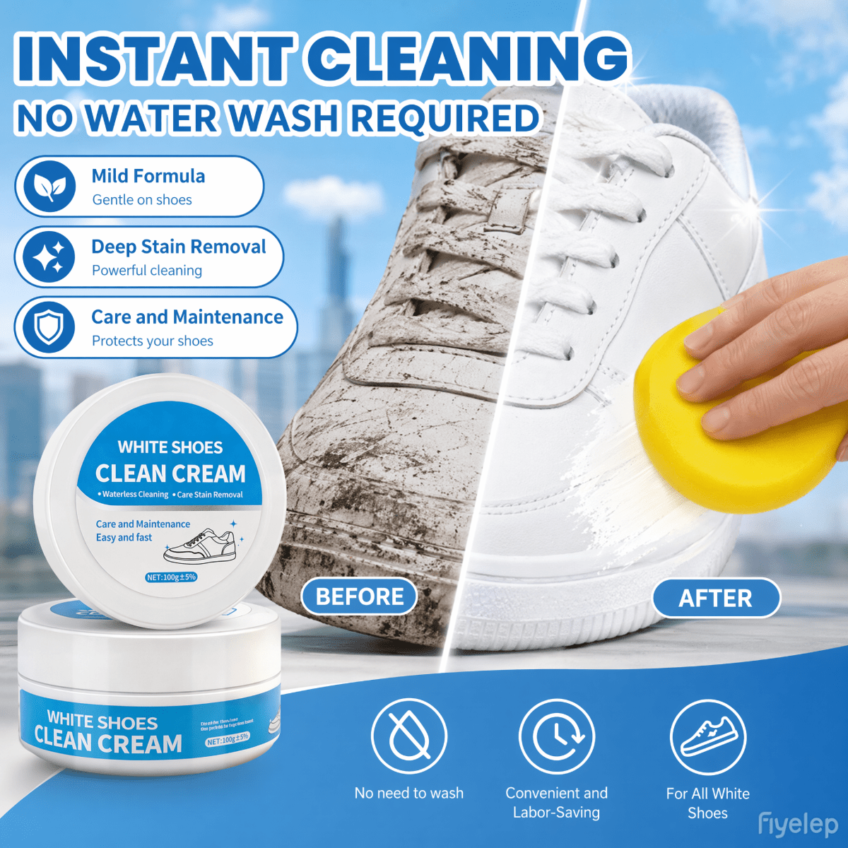 No-Wash Shoe Cleaning Paste Wh - Sneaker Care Whitener avaliação e preço
