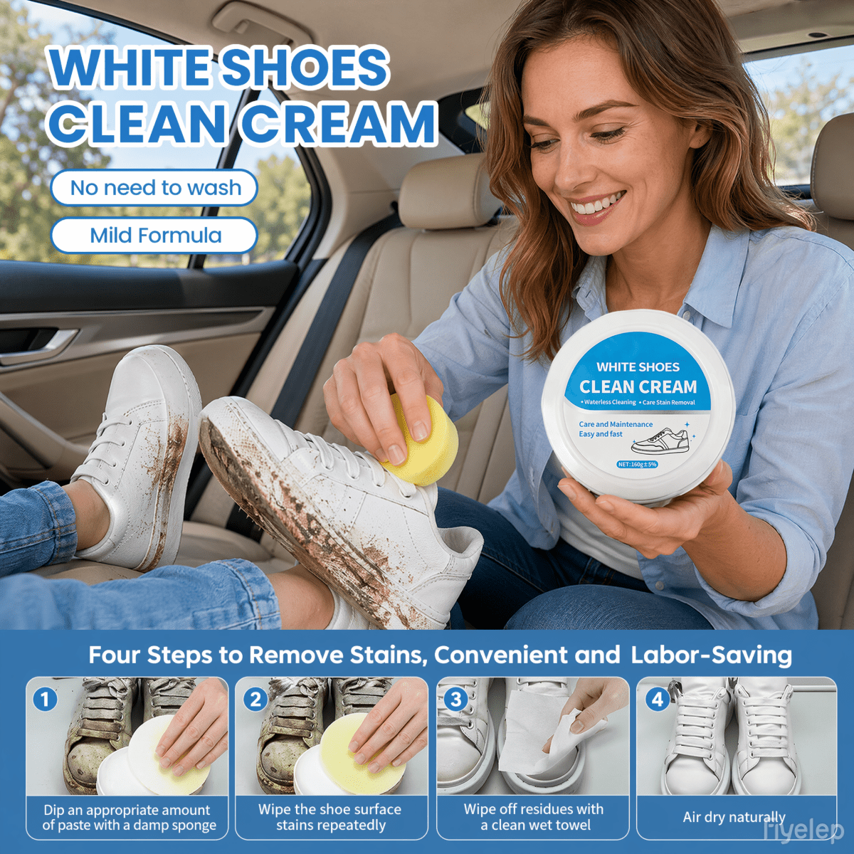 No-Wash Shoe Cleaning Paste Wh - Sneaker Care Whitener avaliação e preço
